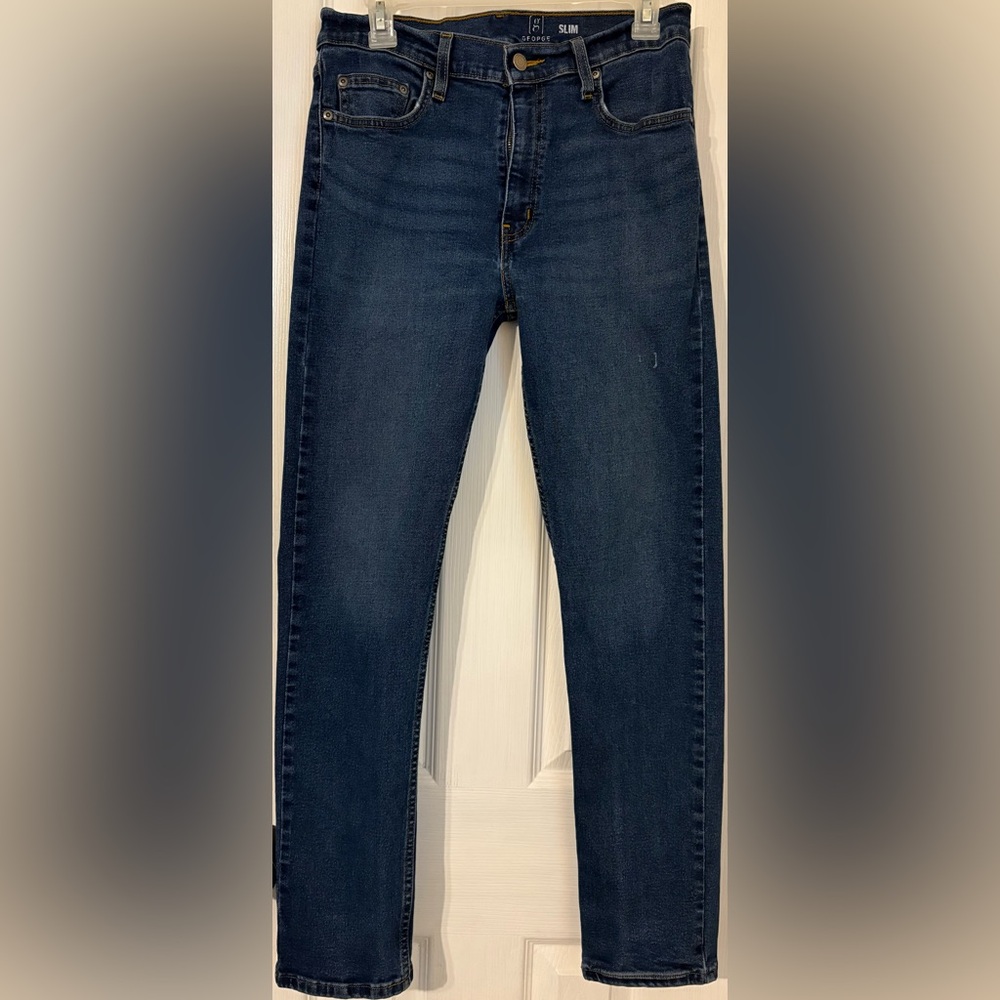 Men’s Slim Fit Dark Blue Jeans